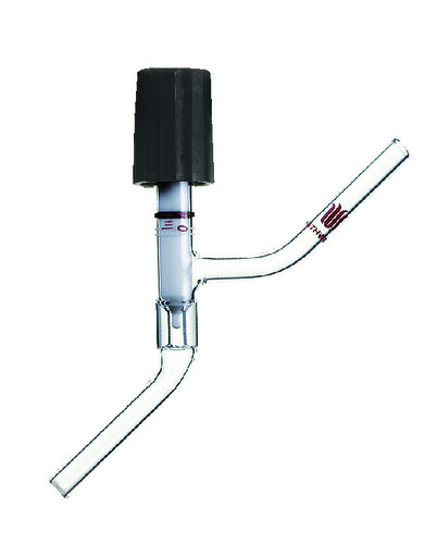 Synthware Valve, High Vacuum, Metering, PTFE-Protected, Low Hold Up Sidearms