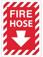 ZING Green Safety Eco Safety Sign, Fire Hose w/Arrow