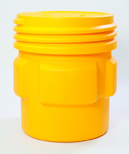 Overpack Poly Drum, 65 Gal, Screw-on Lid, Yellow