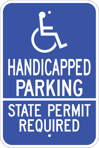 Sign Handicapped Park State Egp 18X12in