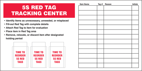 Tracking Center Red Tag 16X36 In 8 Lbs