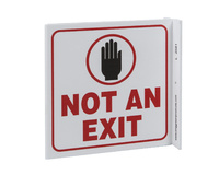 ZING Green Safety Eco Safety Projecting Sign, Not An Exit, ZING Enterprises