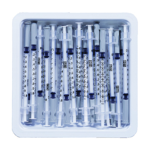 Allergist Tray with Permanently attached Needle (25 Units Per Tray)