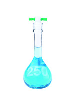 KIMAX® Volumetric Flasks with Color-Coded [ST] PTFE Stopper, Wide Mouth, Class A, Kimble Chase