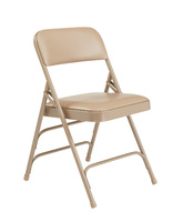 1300 Series Premium Vinyl Upholstered Triple Brace Double Hinge Folding Chairs, National Public Seating