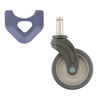Total-Guard Stem Casters, Polymer/Stainless Steel, Metro