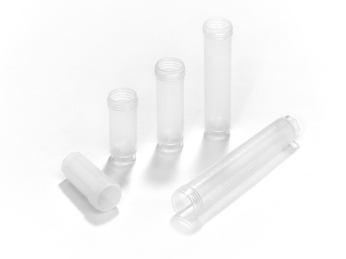 Transport Vial, Sterile 5 mL, 17 x 40 mm; polypropylene, natural cap, 25/bag, 500/case