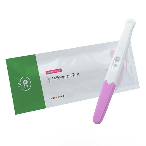 Kit, HCG Pregnancy Midstream Test Casette, rapid, self-performing, qualitative test for the determination of human chorionic gonadotropin in human urine specimens, to aid in the early detection of pregnancy.