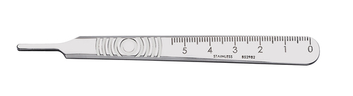 Swann-Morton Stainless Steel Surgical Handle, Size 3 Fitment, Fits Blades 9 through 16