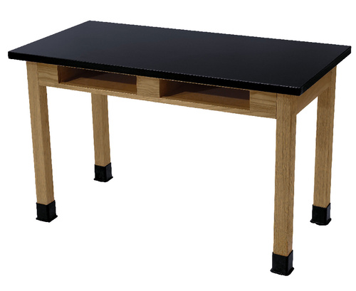 NPS® Wood Science Lab Tables, Phenolic Top, Book Compartments, National Public Seating