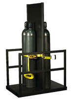 Gas Cylinder Forklift Pallets with Firewall, End Loaded, Justrite®
