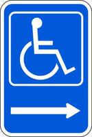 ZING Green Safety Eco Parking Sign Handicapped Symbol Right