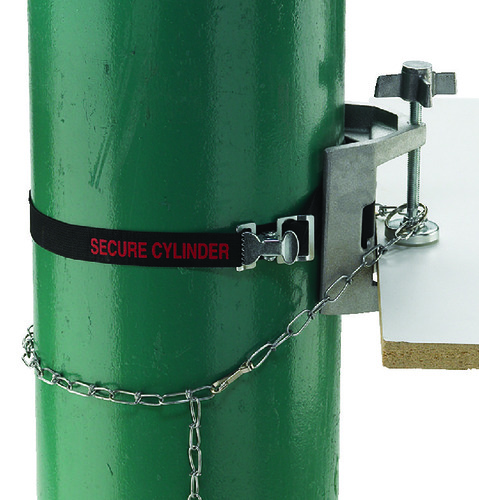 Cylinder Bench Clamp with Safety Chain