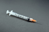 EXEL International Brand Quality Luer Lock Syringes with Attached Needle, Air-Tite Products