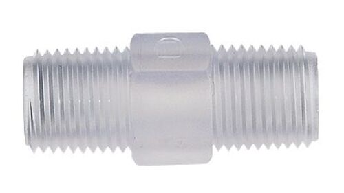 Masterflex® Fitting, Natural Polypropylene, Straight, Male Thread Adapter, 1/8" NPT(M); 100/PK