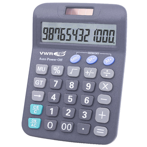 VWR* Solar-Powered Desktop Calculator