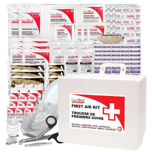 Kit, First Aid Sk Level 3 Plastic, For Saskatchewan workplaces with 40 or more workers at any given time.
