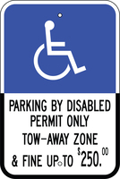 ZING Green Safety Eco Parking Sign Handicapped Parking Disabled Permit S. Florida