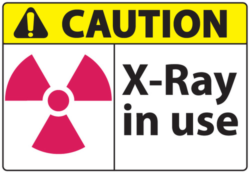 ZING Green Safety Eco Safety Sign CAUTION X-Ray In Use