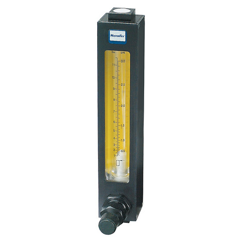 Masterflex® Variable-Area In-Line Dual Media/Scale Flowmeters with Valve, Direct-Reading, PTFE Fitting; 2.9 GPM Air/Water
