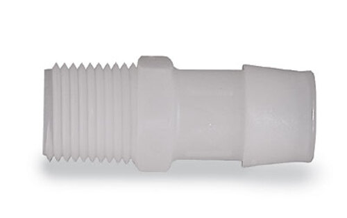 Masterflex® Fitting, HDPE, Straight, Hosebarb to Thread Adapter, 5/32" ID x 1/8" NPT(M); 10/PK