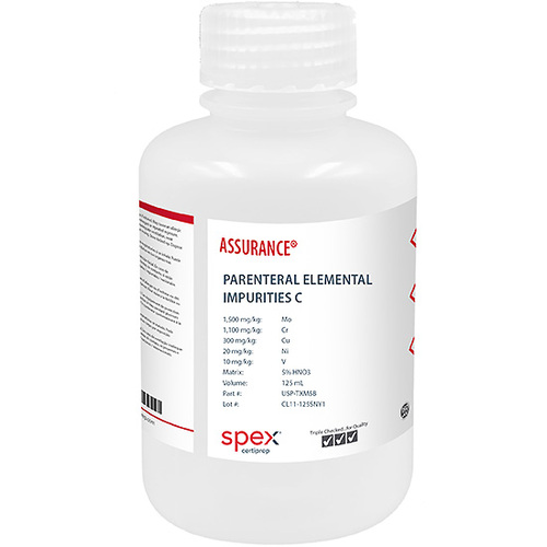 Parenteral Elemental Impurities C in 5% HNO3, Appearance: Solution in Bottle, Size: 125 ml
