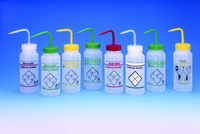 SP Bel-Art Wash Bottles, 2-Color, Safety-Vented and Safety Labeled, Wide-Mouth, Bel-Art Products, a part of SP