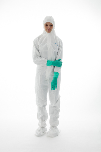 COVERALL BIOCLEAN-D W/HOOD/BOOTS SMALL