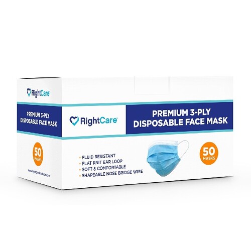 RightCare 3-Ply Face Masks for General Use