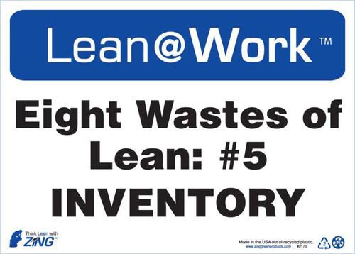 Sign Eight Wastes Of Plastic Lean 10X14in