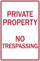 ZING Green Safety Eco Parking Sign Private Property No Trespass