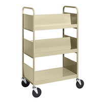 Cart with Two Double-Sided Sloping Shelves, One Flat-Bottom Shelf, BioFit Engineered Products