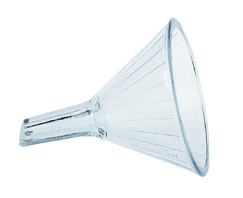 GLASS RIBBED FUNNEL 4OZ