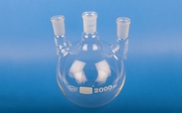Round-Bottom Flasks with Three Vertical Necks, Heavy Wall, ChemScience