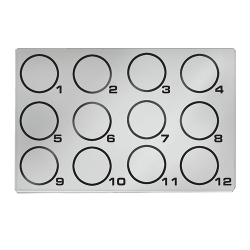 Masterflex® Printed Agglutination Slide, 12 circles, not numbered; 144/pk