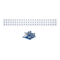 18-Gauge Steel Square Hole Pegboard Strip with Mounting Hardware, 36" Width