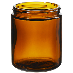 16 oz Clear Tall Glass Jar with Gold Lid