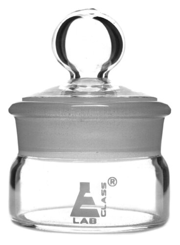 Eisco Glass Weighing Bottles with Stopper, Low Form