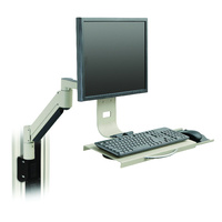 Flexible Data Entry Monitor Arm with Atlas System Mount and Flip-Up Keyboard, Innovative Office Products