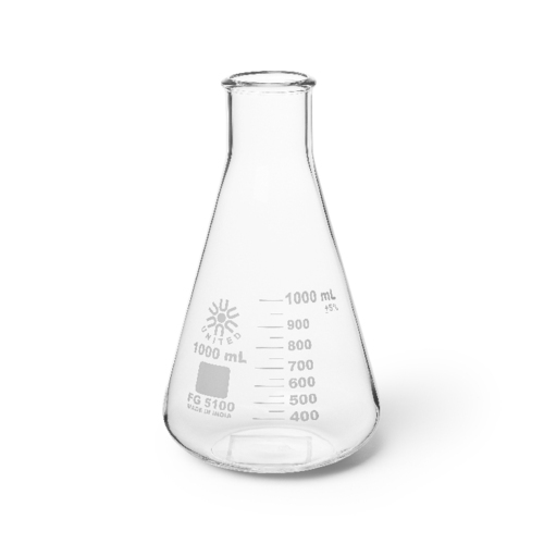 Erlenmeyer Flask, Wide Mouth, Borosilicate Glass, United Scientific Supplies