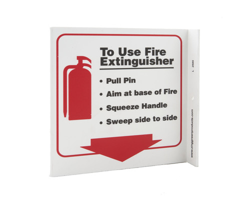 ZING Green Safety Eco Safety Projecting Sign, Use Fire Extinguisher