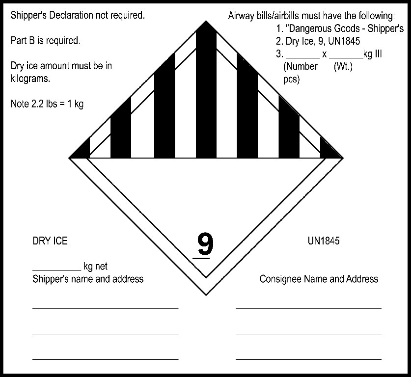 Labels 'Hazard and Handling', Sonoco Labels