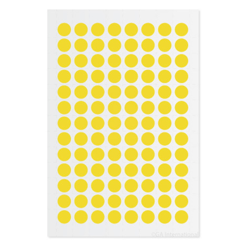 Label Cryo, Color Dots Yellow 0.35In PK1