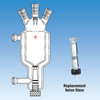One-Piece Jacketed Reactor with Zero Dead Space Valve, Ace Glass Incorporated