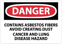 Chemical OSHA Danger Signs, Asbestos, National Marker