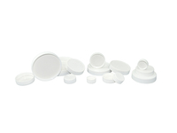 White Polypropylene Screw Caps, Pulp/Vinyl Liner,Qorpak®