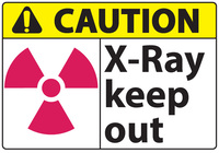 ZING Green Safety Eco Safety Sign CAUTION X-Ray Keep Out
