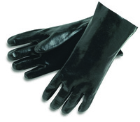 PVC Coated Gloves, Industry Standard Black Single Dipped, MCR Safety