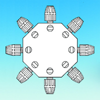 Eight-Way Tubing Connector Valve, Ace Glass Incorporated