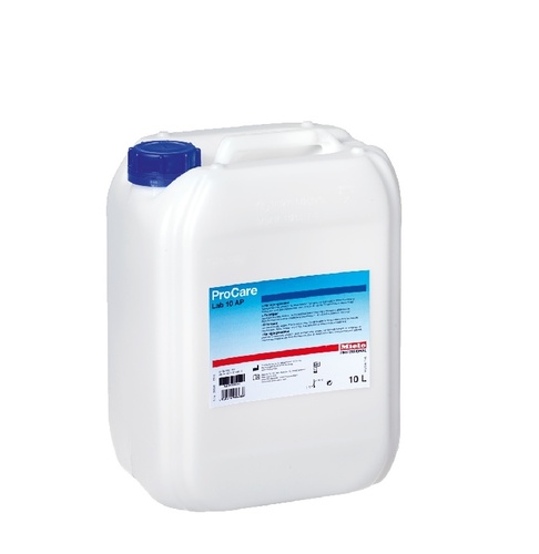 Alkaline liquid detergent. Free from tensides, phosphoric compounds and oxidants. 10L